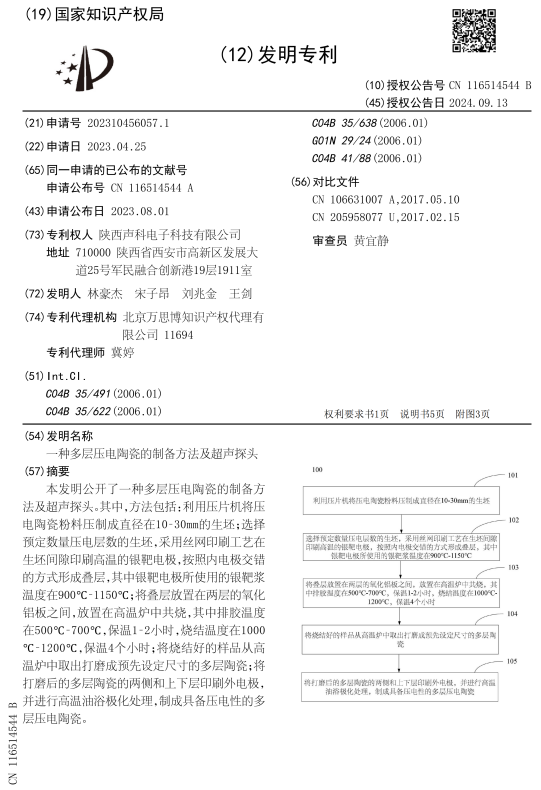 声科电子超声波液位计探头获国家发明专利